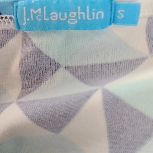 J. McLaughlin Catalina Blue Print Signature Tee S - Picture 5 of 7